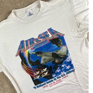 Vintage 1999‎ Air & Sea Show T Shirt Fort Lauderdale Military XL Delta